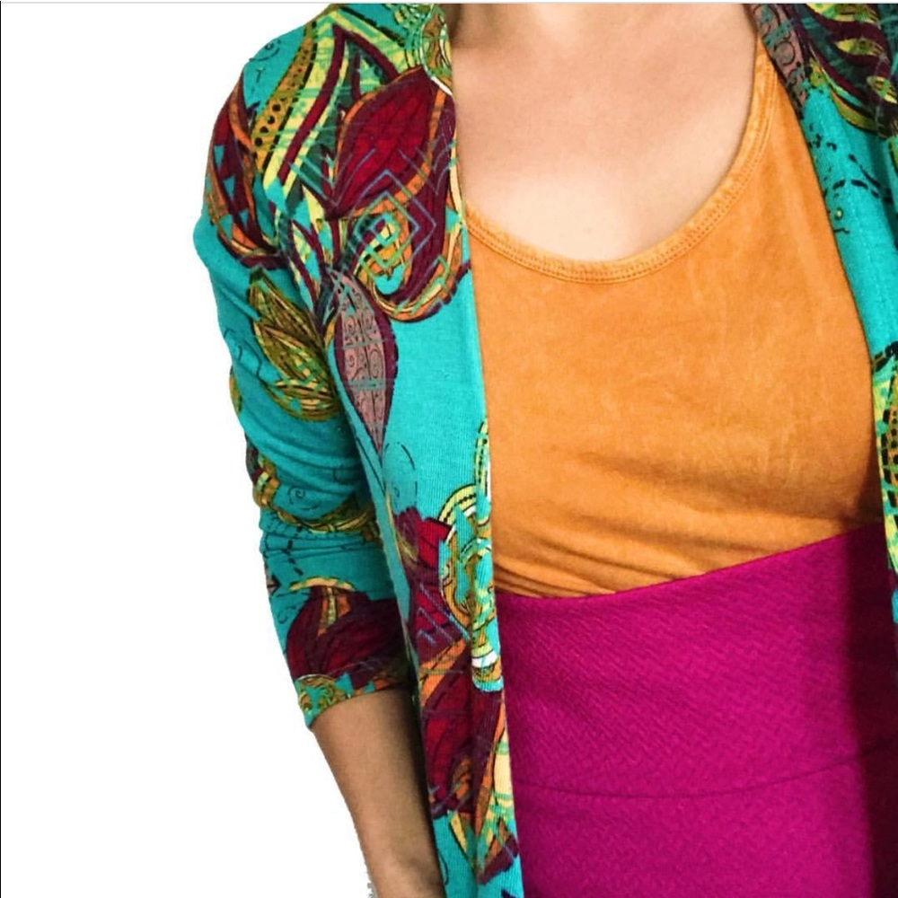 Gorgeous teal LuLaRoe Sarah sweater S EUC